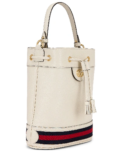 Shop Gucci Ophidia Bucket Bag In Mystic White