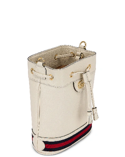 Shop Gucci Ophidia Bucket Bag In Mystic White