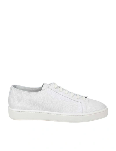 Shop Santoni Sneakers  With Nappa White Color