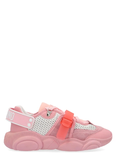 Shop Moschino Running Shoes In Pink