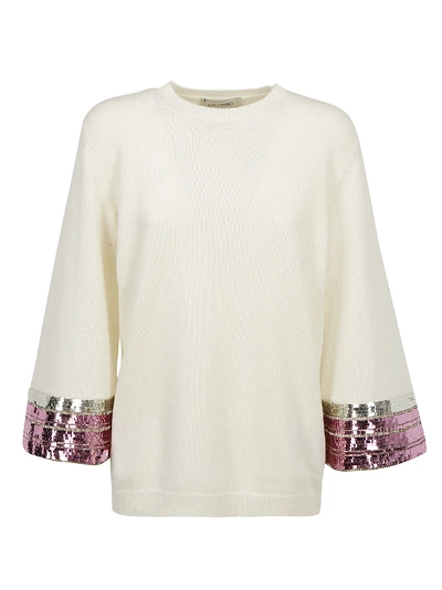 Shop Valentino Sweater In Avorio