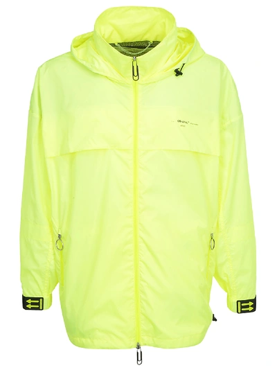 Shop Off-white Windbraker Jacket In Fluo Yellow