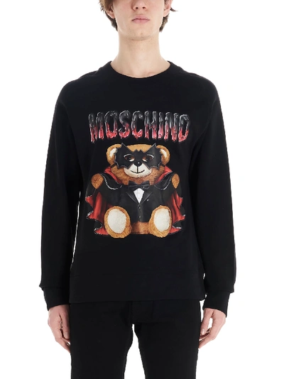 Shop Moschino Bat-teddy Sweatshirt In Black