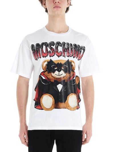 Shop Moschino Bat-teddy T-shirt In White
