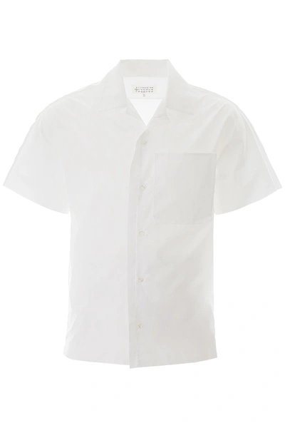 Shop Maison Margiela Bowling Cotton Shirt In White (white)