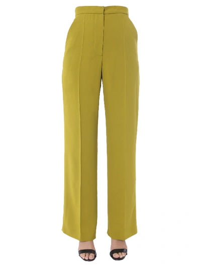 Shop Alberta Ferretti Wide Trousers In Verde