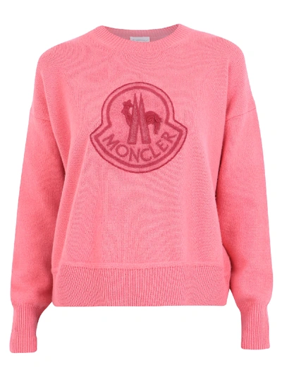 Shop Moncler Branded Sweater In Pink