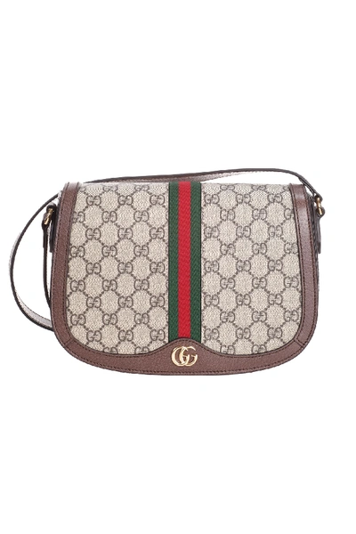 Shop Gucci Ophidia Bag In Beige