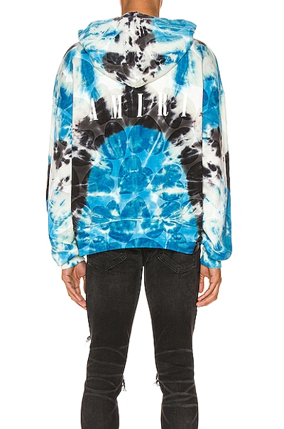 Shop Amiri Oversized Hearts Tie Dye Hoodie In Blue Tie Dye