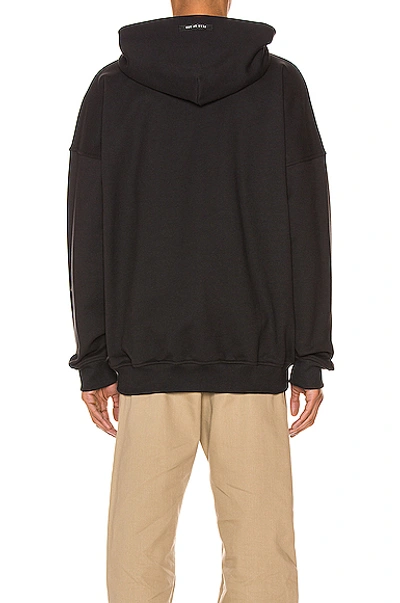 Shop Fear Of God Everyday Fg Hoodie In Vintage Black & Black