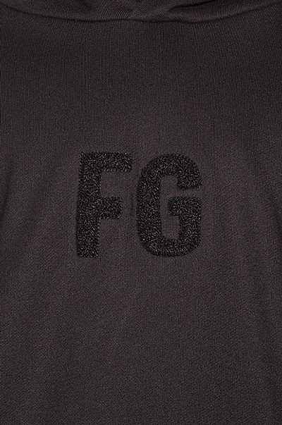 Shop Fear Of God Everyday Fg Hoodie In Vintage Black & Black