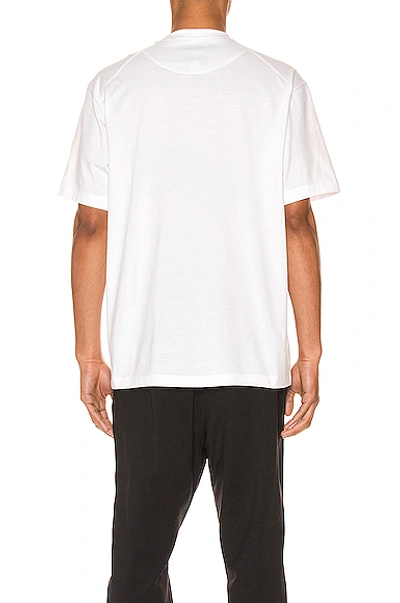 Y-3 Chest Logo Tee In Core White