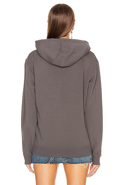 Shop Saint Laurent Malibu Hoodie In Grey & Multicolor