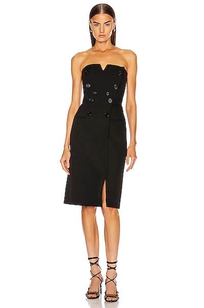 Shop Givenchy Bustier Mini Dress In Black