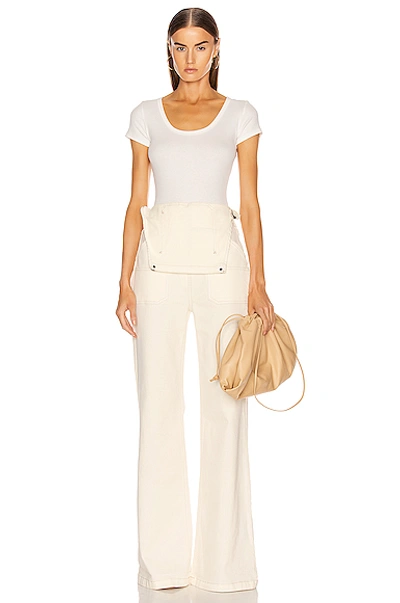 Shop Frame Carpenter Color Jumpsuit In Off White