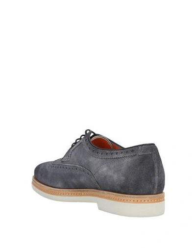 Shop Santoni Laced Shoes In Grey