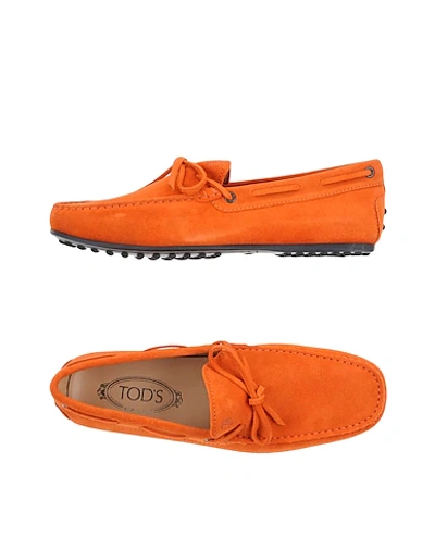 Shop Tod's Loafers In Orange
