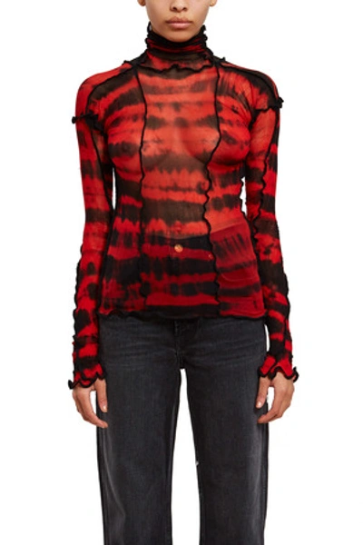 Shop Asai Opening Ceremony Menace Hot Wok Top In Red And Black