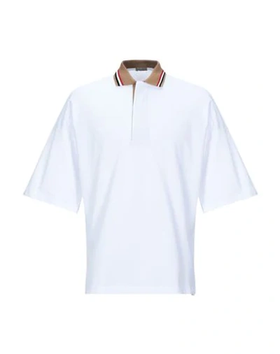 Shop Bottega Veneta Polo Shirts In White