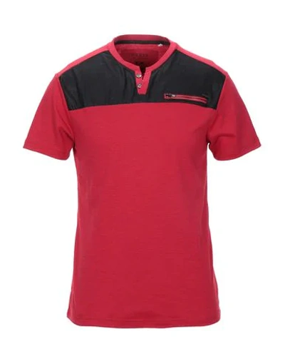 Shop Guess T-shirts In Red