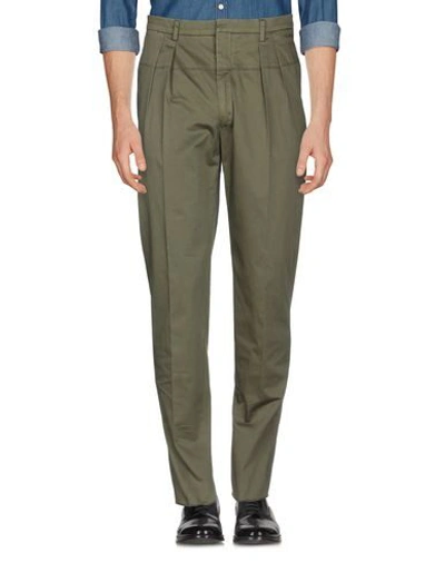 Shop Gabriele Pasini Casual Pants In Military Green