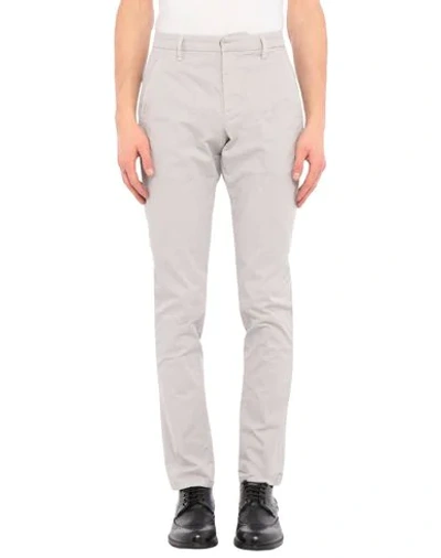 Shop Dondup Man Pants Light Grey Size 29 Cotton, Elastane