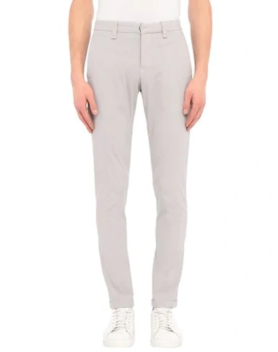Shop Dondup Man Pants Light Grey Size 30 Cotton, Elastane