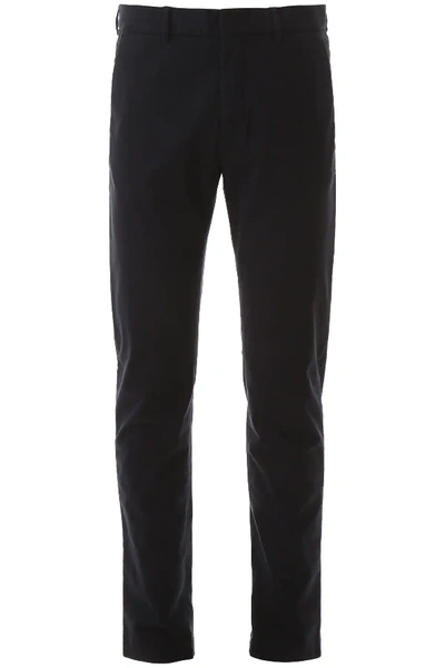 Shop Z Zegna Chino Trousers In Blue