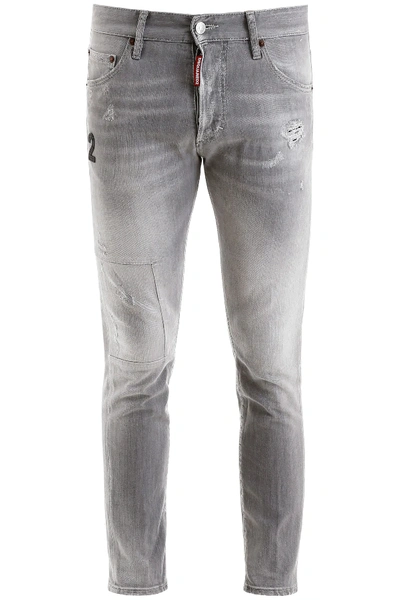 Shop Dsquared2 Skinny Jeans In Grey