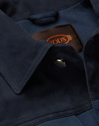 Shop Tod's Jacket In Dark Blue