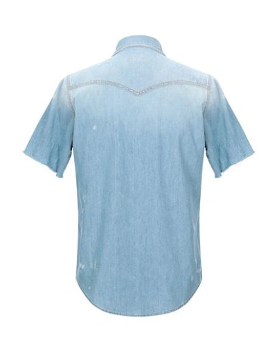 Shop Saint Laurent Denim Shirts In Blue