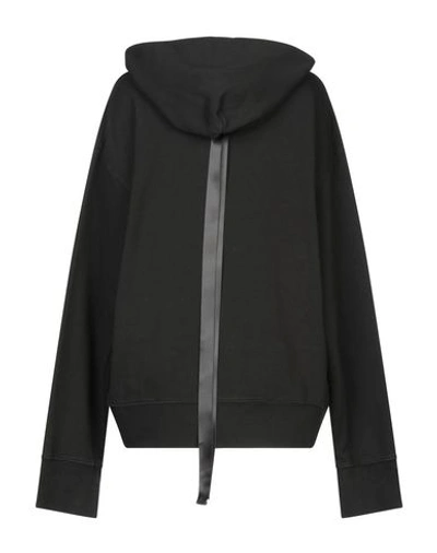 Shop Mm6 Maison Margiela Hooded Sweatshirt In Black