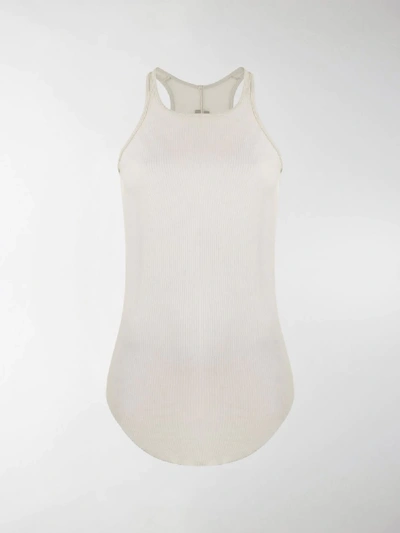 Shop Rick Owens Ribbed Sleeveless Top In Neutrals