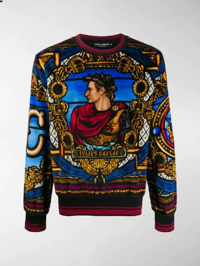 Shop Dolce & Gabbana Stained Glass Window Sweatshirt In Black
