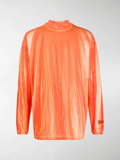 Shop Heron Preston Long Sleeve Turtle Neck Sweater In Orange