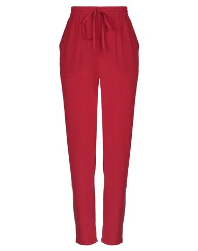 Shop Red Valentino Casual Pants In Brick Red