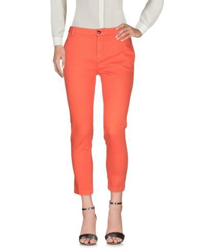 Shop Manila Grace Woman Pants Orange Size 10 Cotton, Elastane
