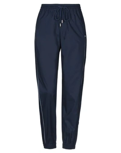 Shop Sportmax Code Casual Pants In Dark Blue