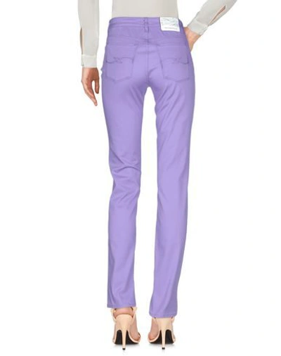 Shop Trussardi Jeans Casual Pants In Light Purple