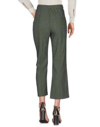 Shop Dondup Woman Pants Military Green Size 10 Cotton