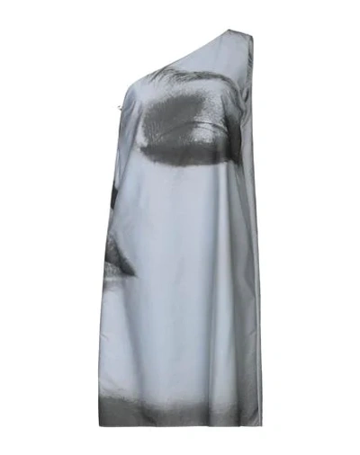 Shop Dsquared2 Woman Mini Dress Grey Size 4 Polyester, Glass, Polyurethane