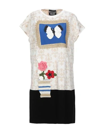 Shop Boutique Moschino Woman Mini Dress Ivory Size 10 Cotton, Viscose, Polyester In White