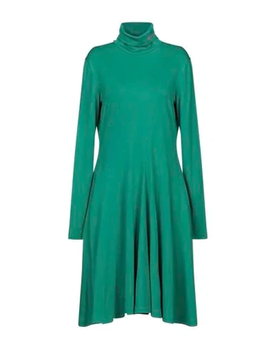 Shop Calvin Klein 205w39nyc Woman Midi Dress Green Size M Virgin Wool