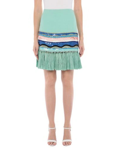 Shop Emilio Pucci Knee Length Skirt In Light Green