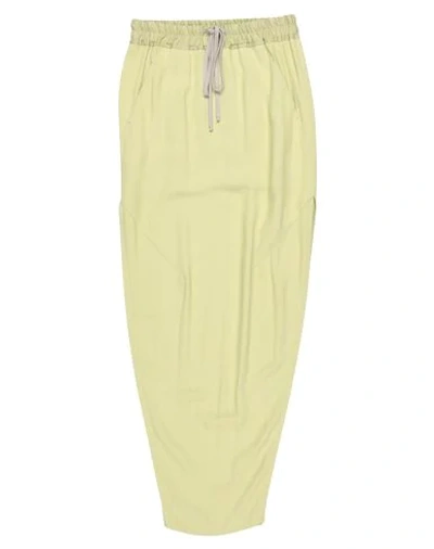 Shop Rick Owens Woman Long Skirt Light Green Size 6 Viscose, Acetate