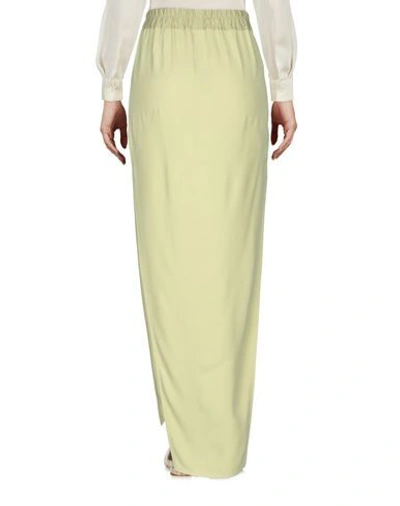 Shop Rick Owens Woman Long Skirt Light Green Size 6 Viscose, Acetate