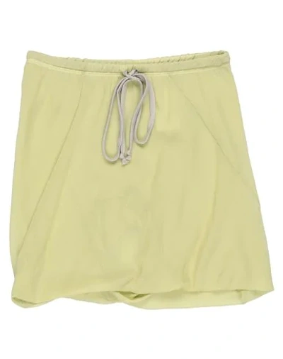 Shop Rick Owens Mini Skirt In Acid Green