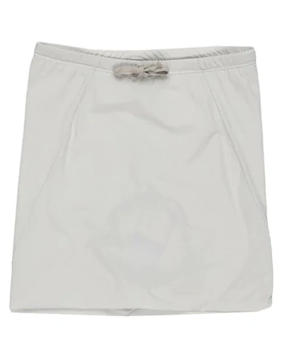 Shop Rick Owens Mini Skirts In Light Grey