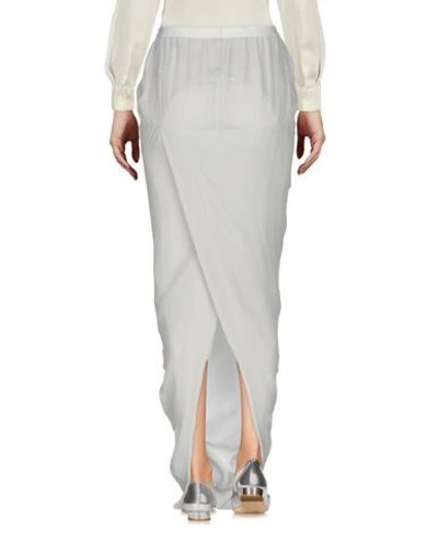 Shop Rick Owens Long Skirts In Light Grey