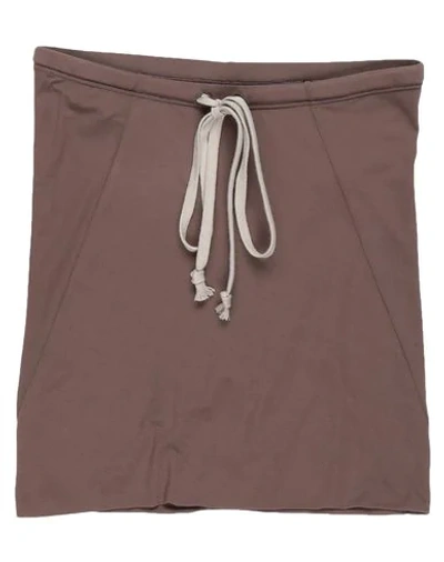 Shop Rick Owens Mini Skirt In Light Brown